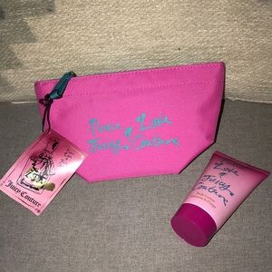 Juicy Coutura Peace Love make up wallet and Body lotion